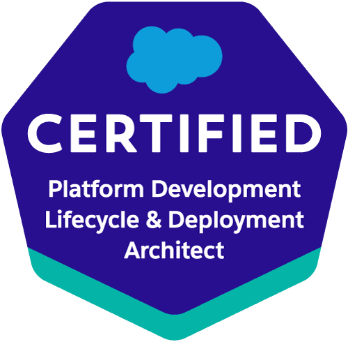 Badge de la certification Salesforce Platform Development Lifecycle and Deployment Architect