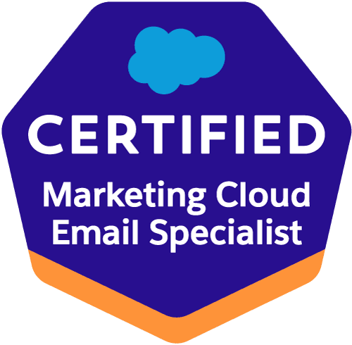 Badge de la certification Salesforce Marketing Cloud Email Specialist