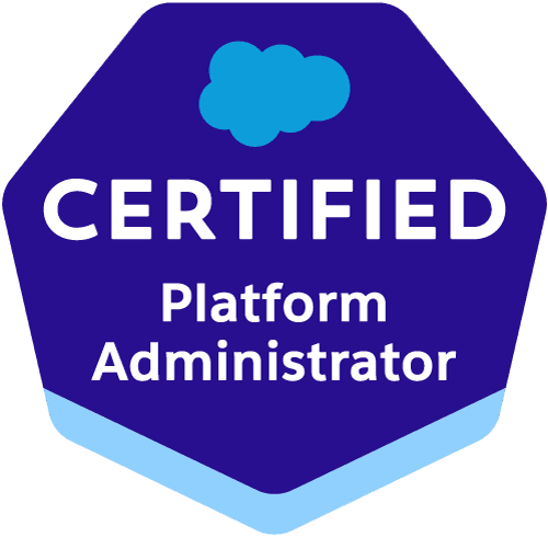 Badge de la certification Salesforce Platform Administrator