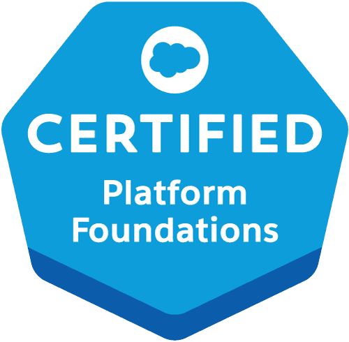 Badge de la certification Salesforce Platform Foundations